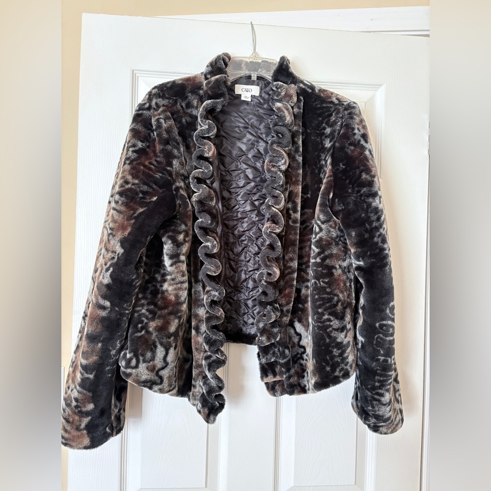 Cato Multicolor Faux Fur Teddy Jacket